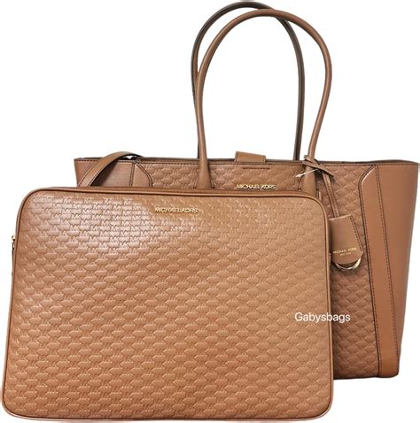 Michael Kors Kali Large Shoulder Tote With Laptop Sleeve Case 